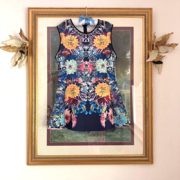 Clover Canyon peplum neoprene cactus scuba top XS - Picture 1 of 4